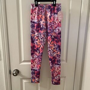 Les Tout Petits by Lois Letzt Leggings Pink Storm Fantasia USA Girls Size 14 NWT